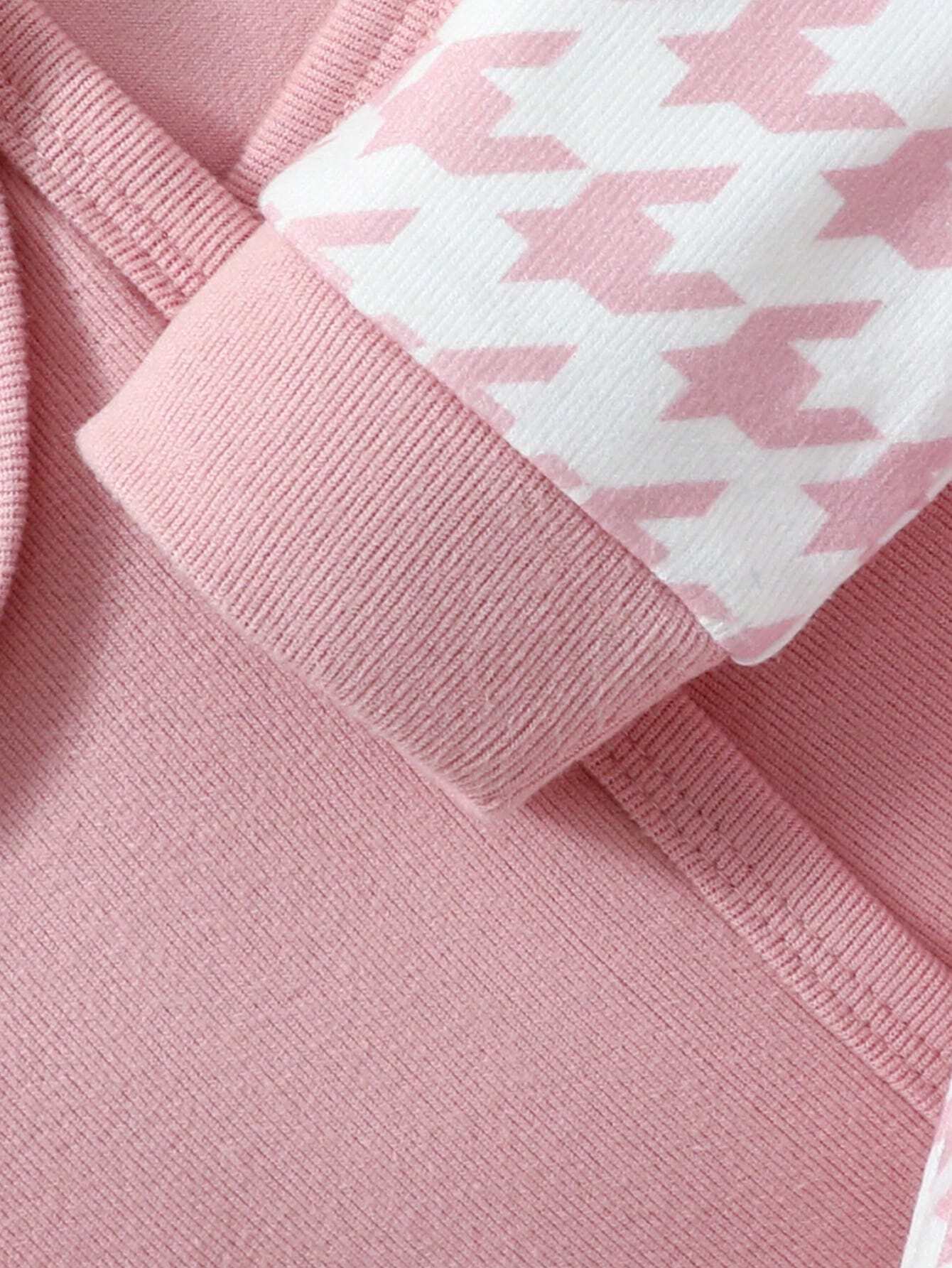 Buy SHEIN Newborn Baby Girls' Pink Gingham Print 3d Shaped Hat, Towel, Footed Jumpsuit, And Bodysuit Set With Gift Box in Pakistan