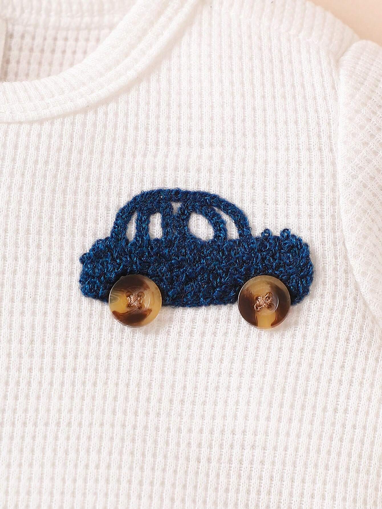 Buy SHEIN Newborn Baby Simple Casual Cartoon Print Long Sleeve Outfit Set in Pakistan