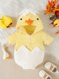 Buy SHEIN Persoplay Kids New Arrival 2024 Comfortable And Cute Baby Boys' Chick Shaped Hooded Bodysuit in Pakistan