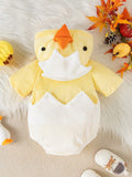 Buy SHEIN Persoplay Kids New Arrival 2024 Comfortable And Cute Baby Boys' Chick Shaped Hooded Bodysuit in Pakistan