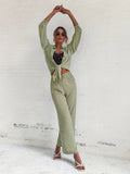 Buy SHEIN Privé Argyle Print Drop Shoulder Blouse & Wide Leg Pants in Pakistan