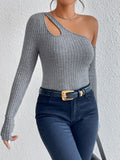 Buy SHEIN Privé Asymmetrical Neck Cut Out Sweater in Pakistan