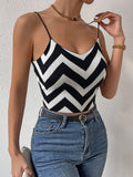 Buy SHEIN Priv̩ Chevron Pattern Cami Knit Top in Pakistan