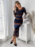 Buy SHEIN Priv̩ Mesh Gradient Print Pleated Bodycon Dress in Pakistan