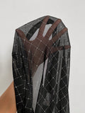 Buy SHEIN Priv̩ Semi-high Neck See-through Mesh Top in Pakistan