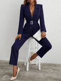 Buy SHEIN Privé Single Button Belted Blazer & Tailored Pants in Pakistan