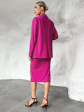 Buy SHEIN Privé Solid Cami Top & Split Thigh Skirt & Blazer in Pakistan