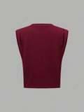 Buy SHEIN Prive Solid Color Twisted Knot Hem T-Shirt in Pakistan