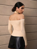 Buy SHEIN Privé Solid Criss Cross Halter Neck Tee in Pakistan