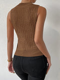 Buy SHEIN Privé Solid Mock Neck Knit Top in Pakistan
