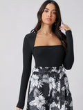 Buy SHEIN Priv̩ Square Neck Fitted Top in Pakistan