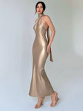 Buy SHEIN Priv̩ Women'S Glossy Backless Dress in Pakistan