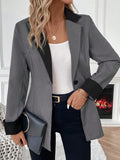 Buy SHEIN Privé Women's Contrast Color Lapel Suit Jacket in Pakistan