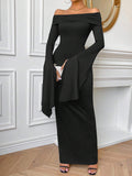 Buy SHEIN Privé Women's Off Shoulder Bodycon Maxi Dress in Pakistan