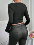 Buy SHEIN Priv̩ Women's Rhinestone Decoration Irregular Hem T-shirt in Pakistan