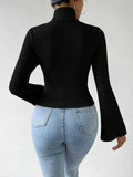 Buy SHEIN Raffinéa Flared Long Sleeve Hollow Out Top in Pakistan