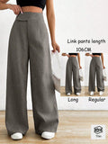 Buy SHEIN Raffinéa Women Asymmetric Waist Loose Casual Wide Leg Pants in Pakistan