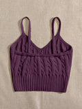 Buy SHEIN Relaxiva Women's Solid Color Casual Loose Knit Camisole Top For Fall And Winter in Pakistan
