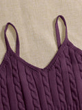 Buy SHEIN Relaxiva Women's Solid Color Casual Loose Knit Camisole Top For Fall And Winter in Pakistan