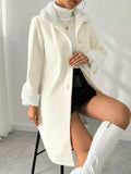 Buy SHEIN Royalia Solid Color Button-Front Long Sleeve Fur Collar Casual JacketSHEIN Royalia Solid Color Button-Front Long Sleeve Fur Collar Casual Jacket in Pakistan