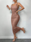 Buy SHEIN SXY Ruched Split Thigh Cami Dress in Pakistan
