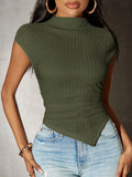 Buy SHEIN SXY Women Solid Color Asymmetrical Hem Knit Top in Pakistan