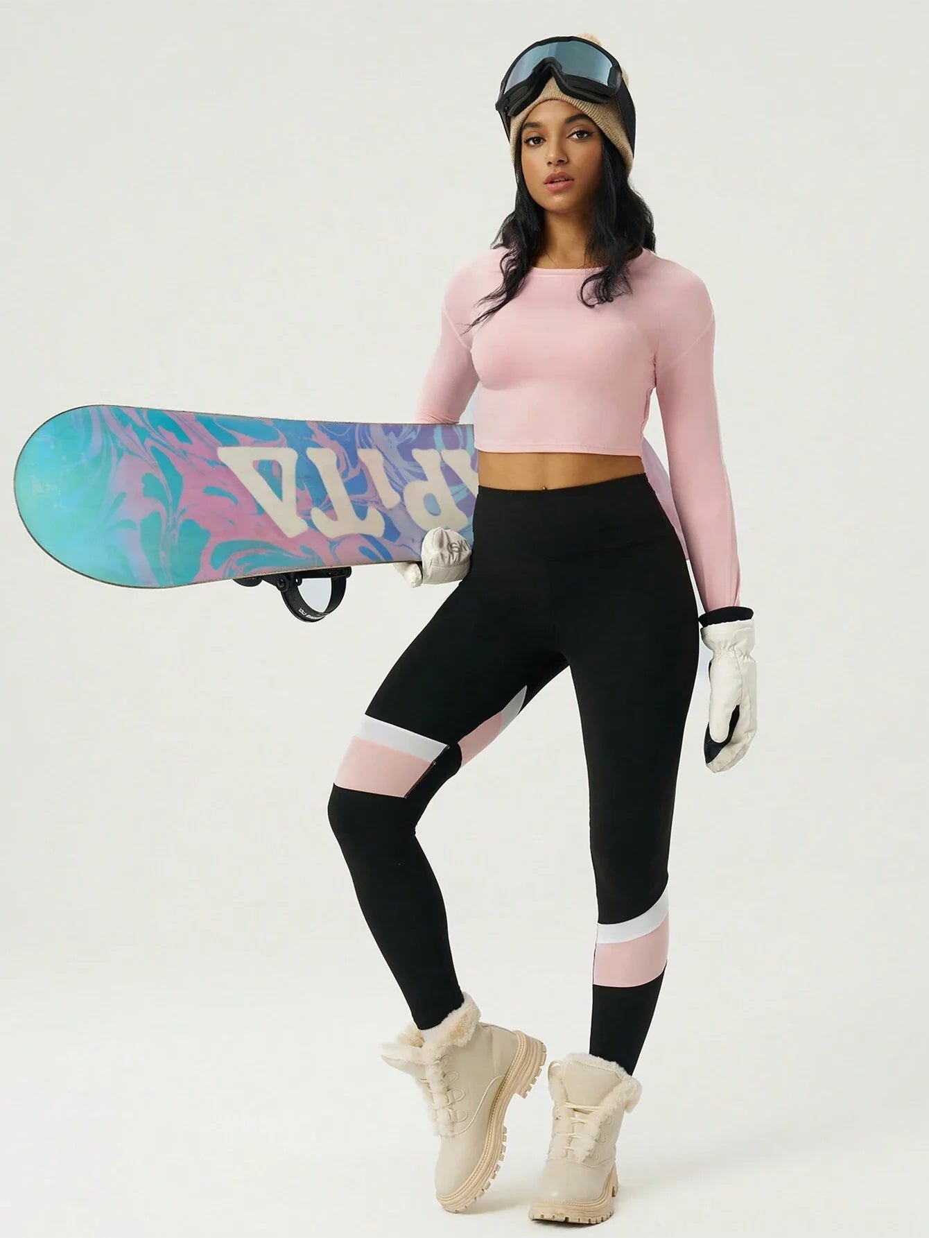 Buy SHEIN Sport Studio Color Block High Elasticity Women's Sports Suit in Pakistan