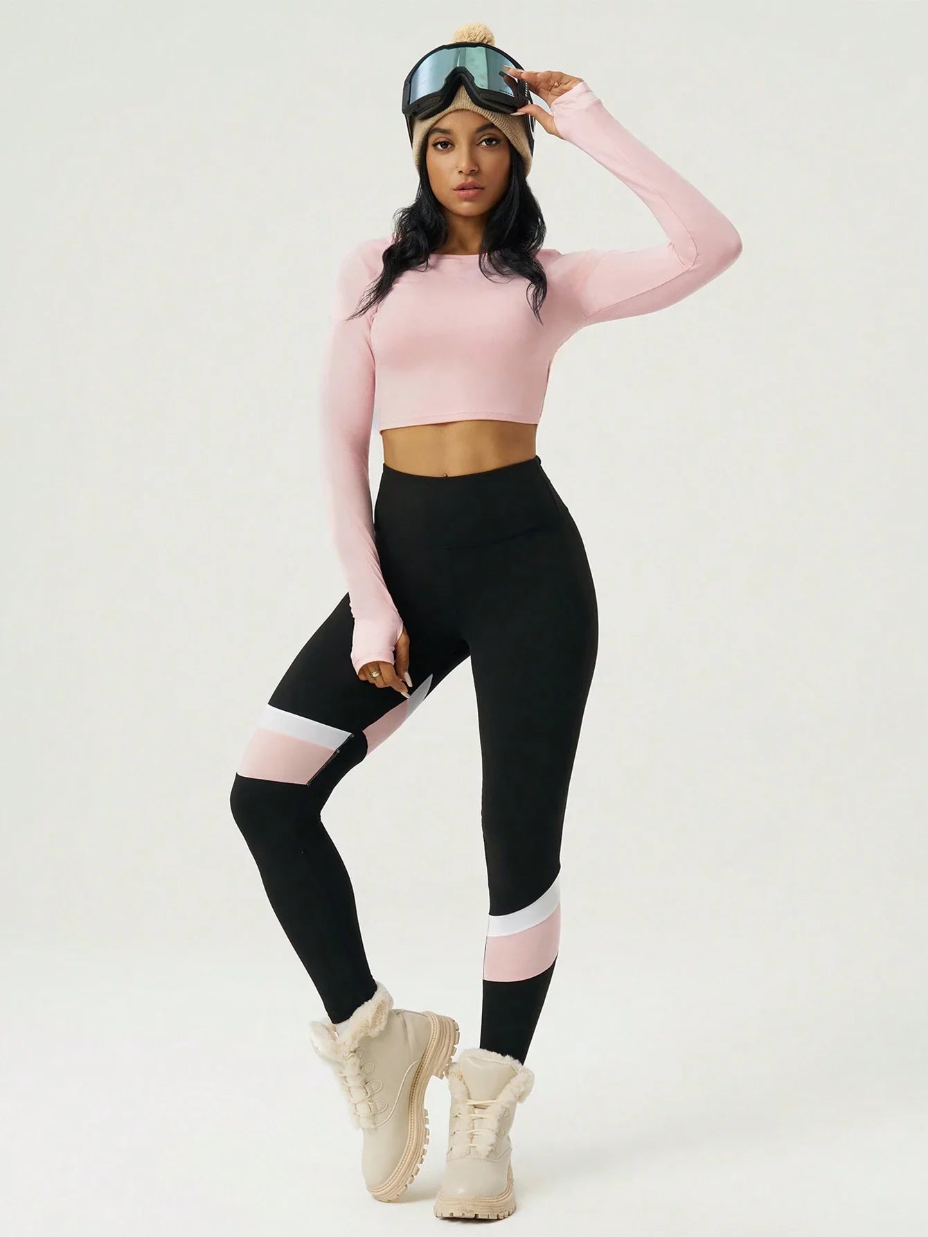 Buy SHEIN Sport Studio Color Block High Elasticity Women's Sports Suit in Pakistan