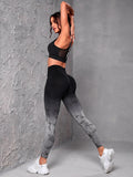 Buy SHEIN Sport Studio SHEIN Ombre & Random Print Yoga Leggings Seamless High Stretch Tummy Control Sports Tights in Pakistan