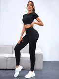 Buy SHEIN Sport Studio Seamless Raglan Sleeve Sports Set Workout Set in Pakistan