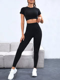 Buy SHEIN Sport Studio Seamless Raglan Sleeve Sports Set Workout Set in Pakistan