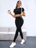 Buy SHEIN Sport Studio Seamless Raglan Sleeve Sports Set Workout Set in Pakistan