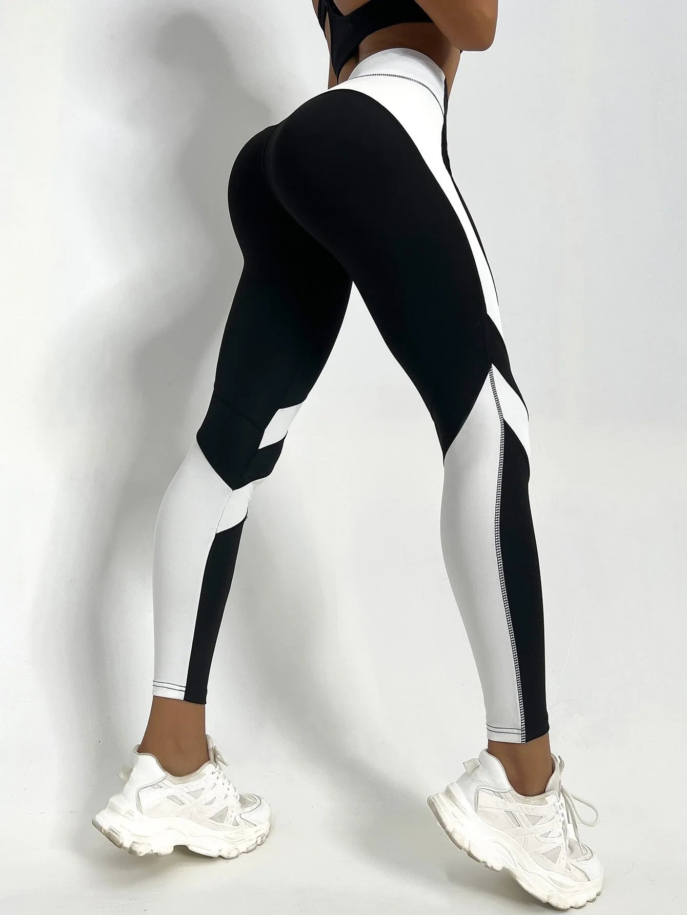 Buy SHEIN Sport Studio Two Tone Yoga Leggings Tummy Control Sports Tights in Pakistan