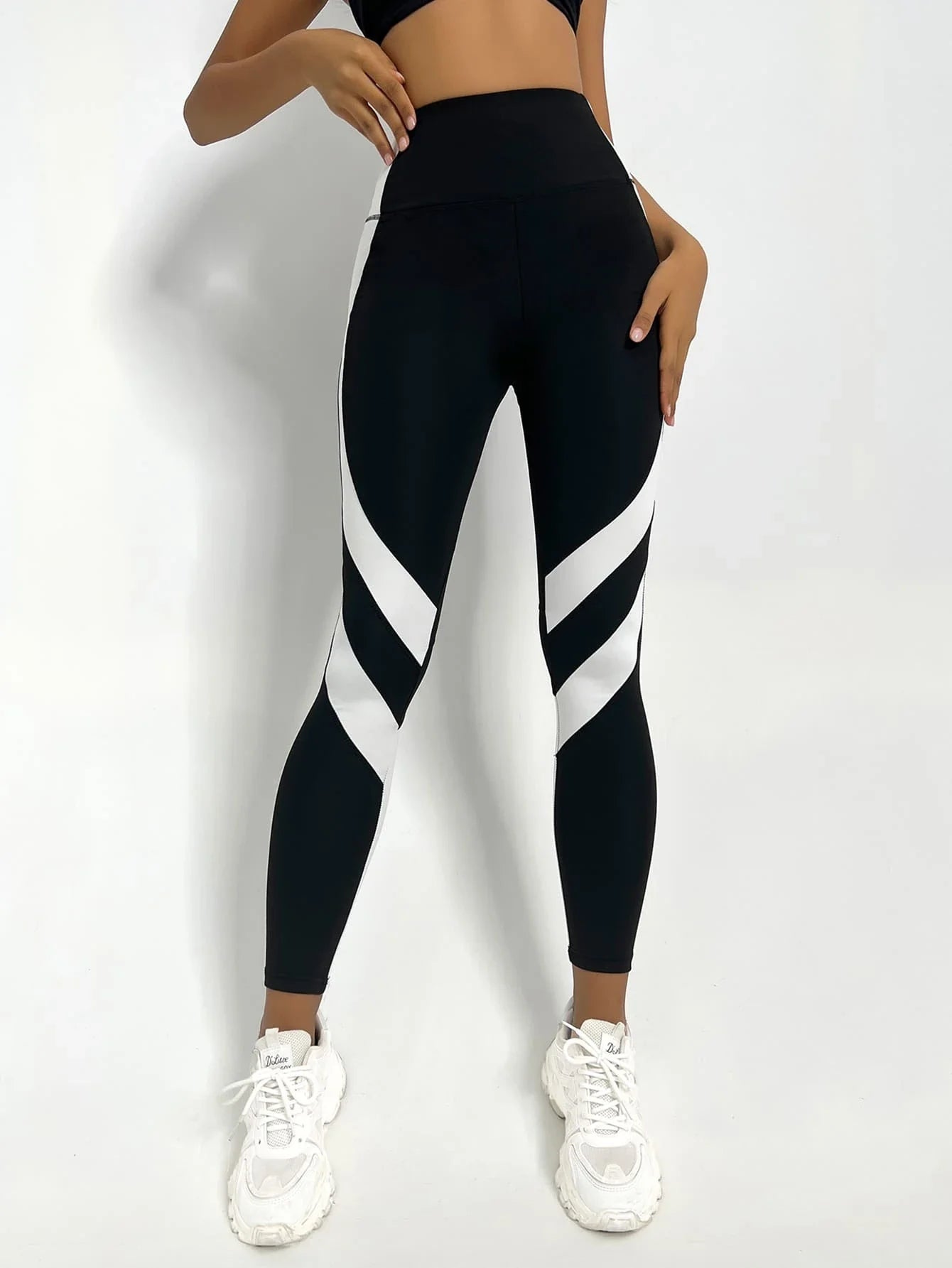 Buy SHEIN Sport Studio Two Tone Yoga Leggings Tummy Control Sports Tights in Pakistan