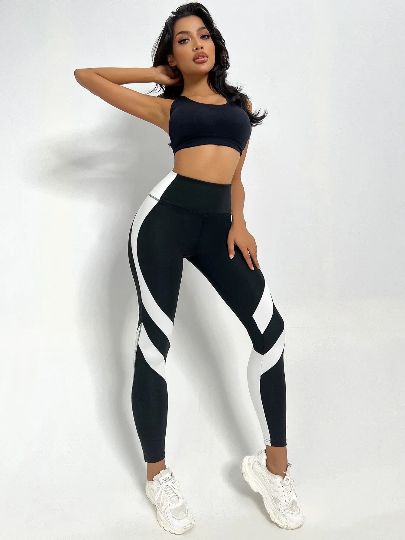 Buy SHEIN Sport Studio Two Tone Yoga Leggings Tummy Control Sports Tights in Pakistan