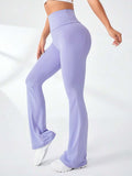 Buy SHEIN Sport Studio Wide Waistband Flare Leg Sports Pants in Pakistan