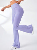 Buy SHEIN Sport Studio Wide Waistband Flare Leg Sports Pants in Pakistan