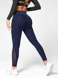 Buy SHEIN Sport Studio Women's Fashionable Mesh Insert Workout Leggings With Pocket, Suitable For Yoga in Pakistan