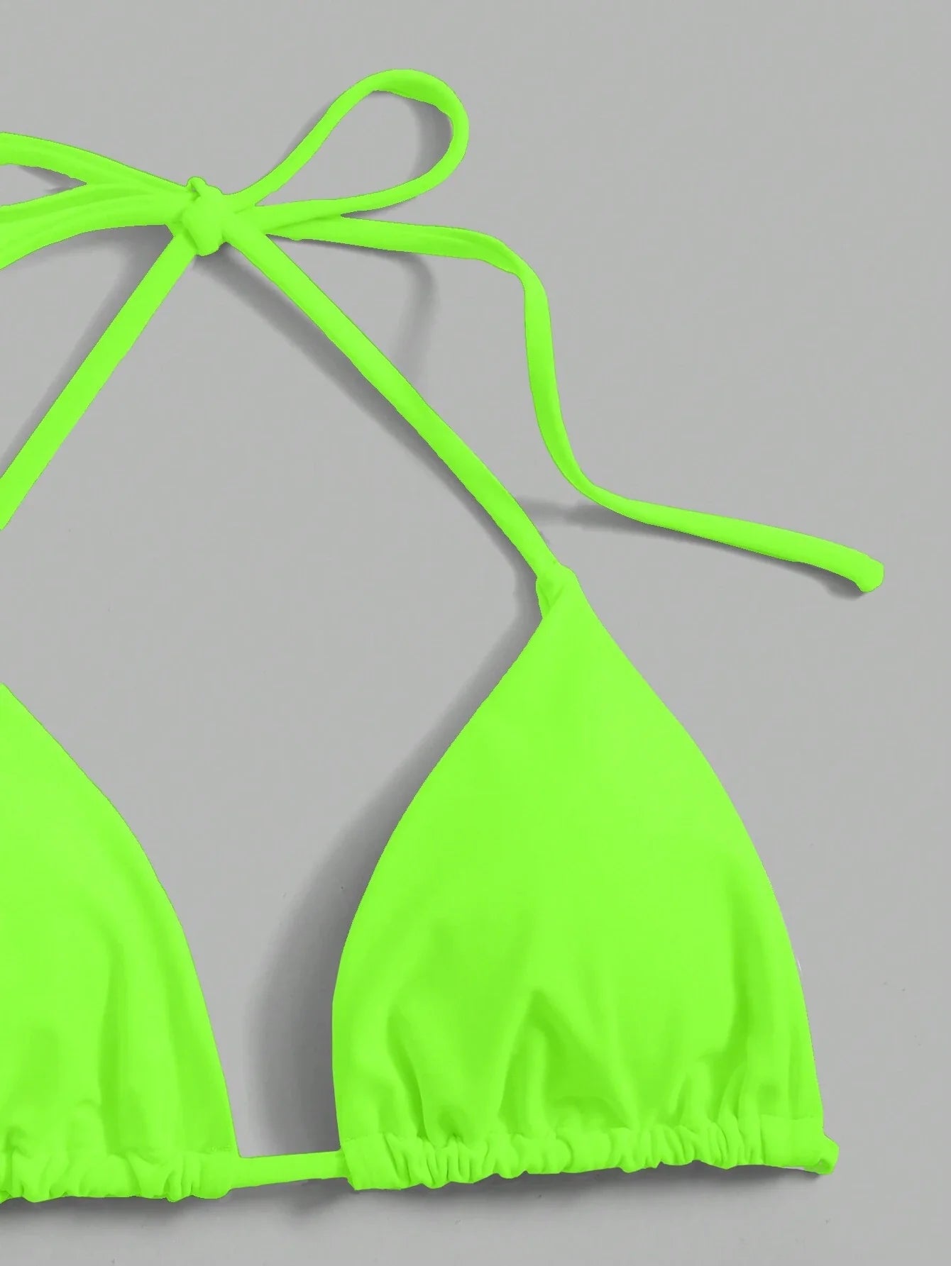 Buy SHEIN Swim Summer Beach Solid Triangle Halter Bikini Set in Pakistan
