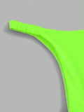 Buy SHEIN Swim Summer Beach Solid Triangle Halter Bikini Set in Pakistan