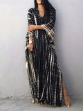 Buy SHEIN Unity Women's All-Over Print V-Neck Dress, Autumn Maxi Women Outfit in Pakistan