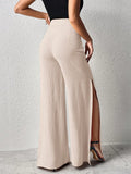 Buy SHEIN VCAY Split Thigh Wide Leg Pants in Pakistan