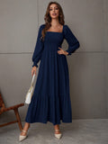 Buy SHEIN VCAY Square Neck Ruffle Hem Dress in Pakistan