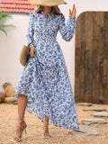 Buy SHEIN VCAY Women's Floral Printed Self-Tie Neckline Dress in Pakistan