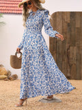 Buy SHEIN VCAY Women's Floral Printed Self-Tie Neckline Dress in Pakistan