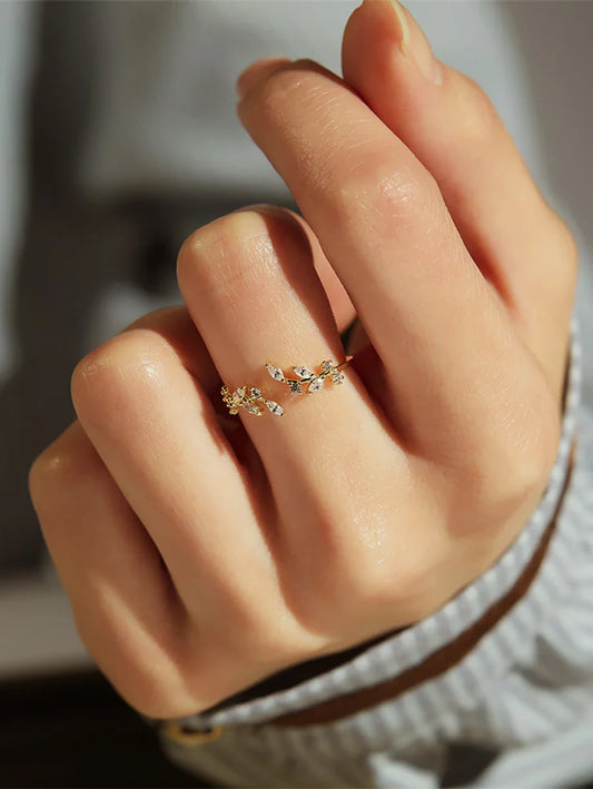 Buy SHEIN X Lucía Bellido Rhinestone Decor Cuff Ring 1pc in Pakistan