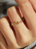 Buy SHEIN X Lucía Bellido Rhinestone Decor Cuff Ring 1pc in Pakistan