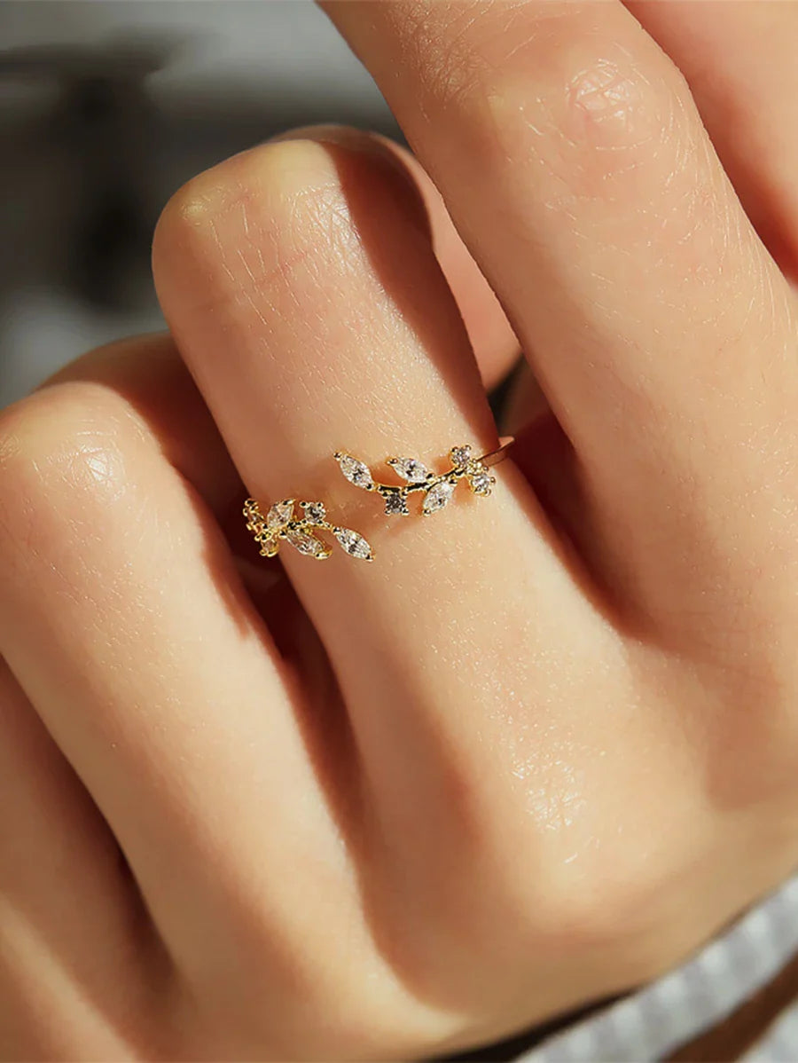 Buy SHEIN X Lucía Bellido Rhinestone Decor Cuff Ring 1pc in Pakistan