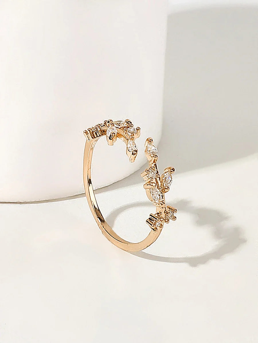 Buy SHEIN X Lucía Bellido Rhinestone Decor Cuff Ring 1pc in Pakistan