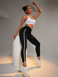 Buy SHEIN Yoga Trendy Contrast Binding Sports Leggings in Pakistan